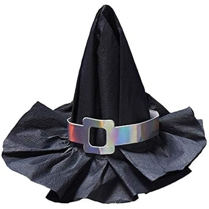 BLACK WITCH HAT PARTY PAPER NAPKINS TABLEWARE FOR HALLOWEEN 12 PACK, SPOOKY - Image 3